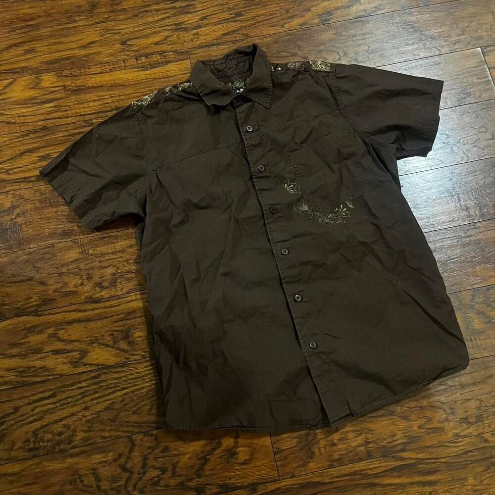 Anchor-blue Men's Brown Shirt